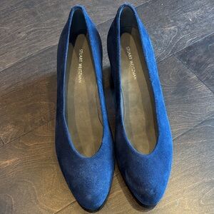 Stuart Weitzman Navy Suede Heels